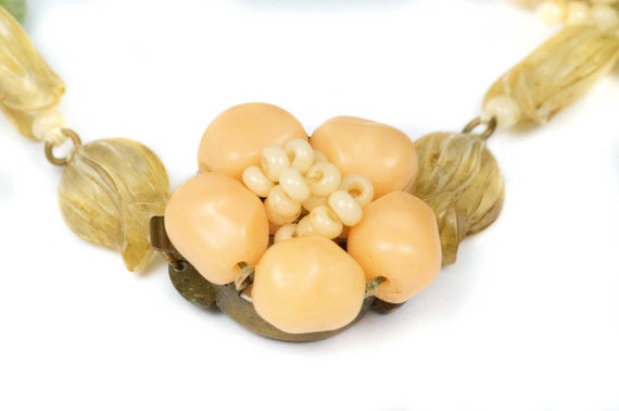 WEST GERMANY vintage 60's peach beads flowers and… - image 9