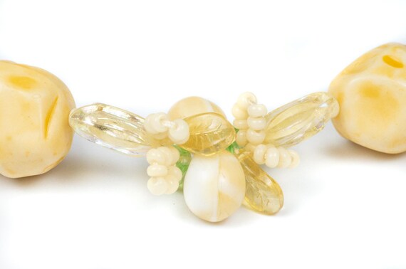 WEST GERMANY vintage 60's peach beads flowers and… - image 8