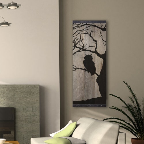 Reclaimed Barn Wood Wall Art Birds in Tree Etsy