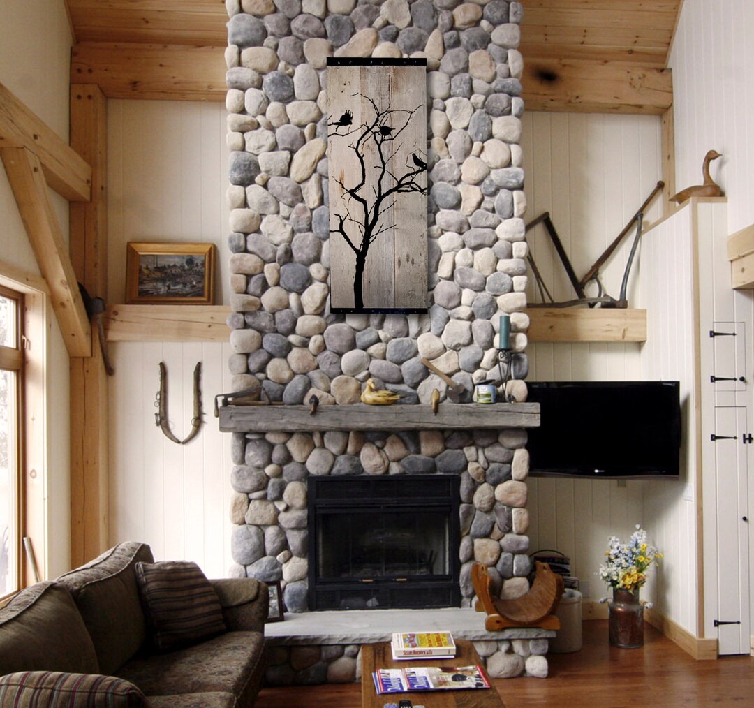 Reclaimed Barn Wood Wall Art Birds in Tree - Etsy