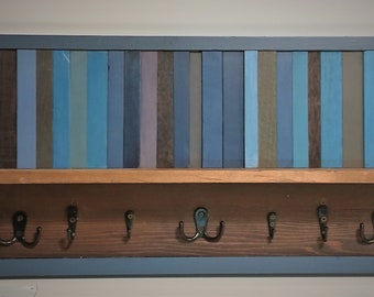 Reclaimed Wood Coat Rack, Key Rack, Jewelry Organizer,  Wood Wall Art