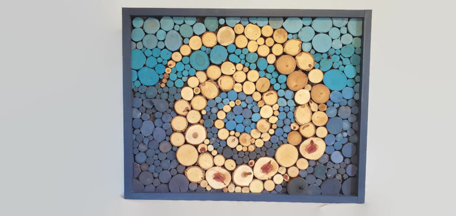 Large Reclaimed Wood Wall Art Wood Slice Wall Art Custom Etsy