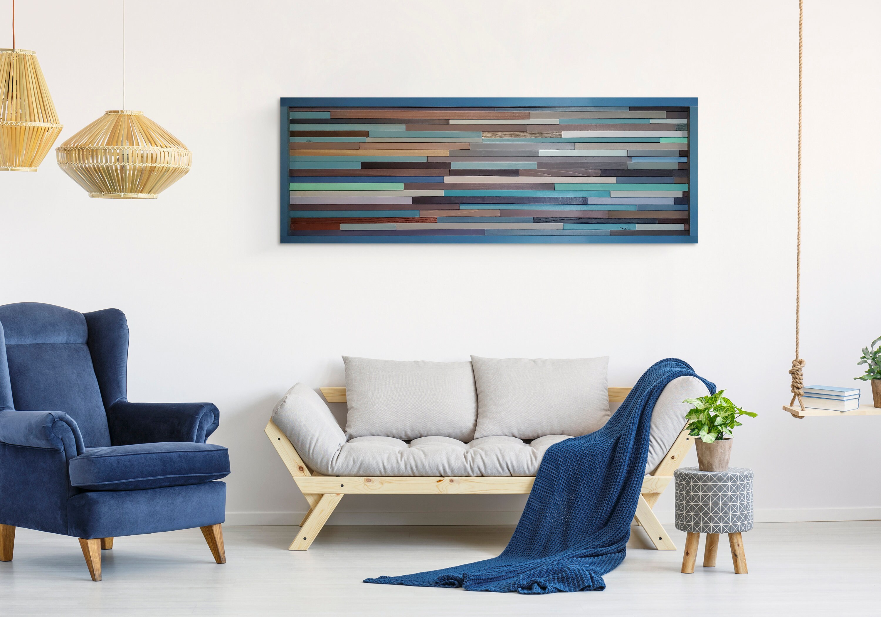 Reclaimed Barn Wood Wall Art: Geometric Rustic Modern Decor - Etsy