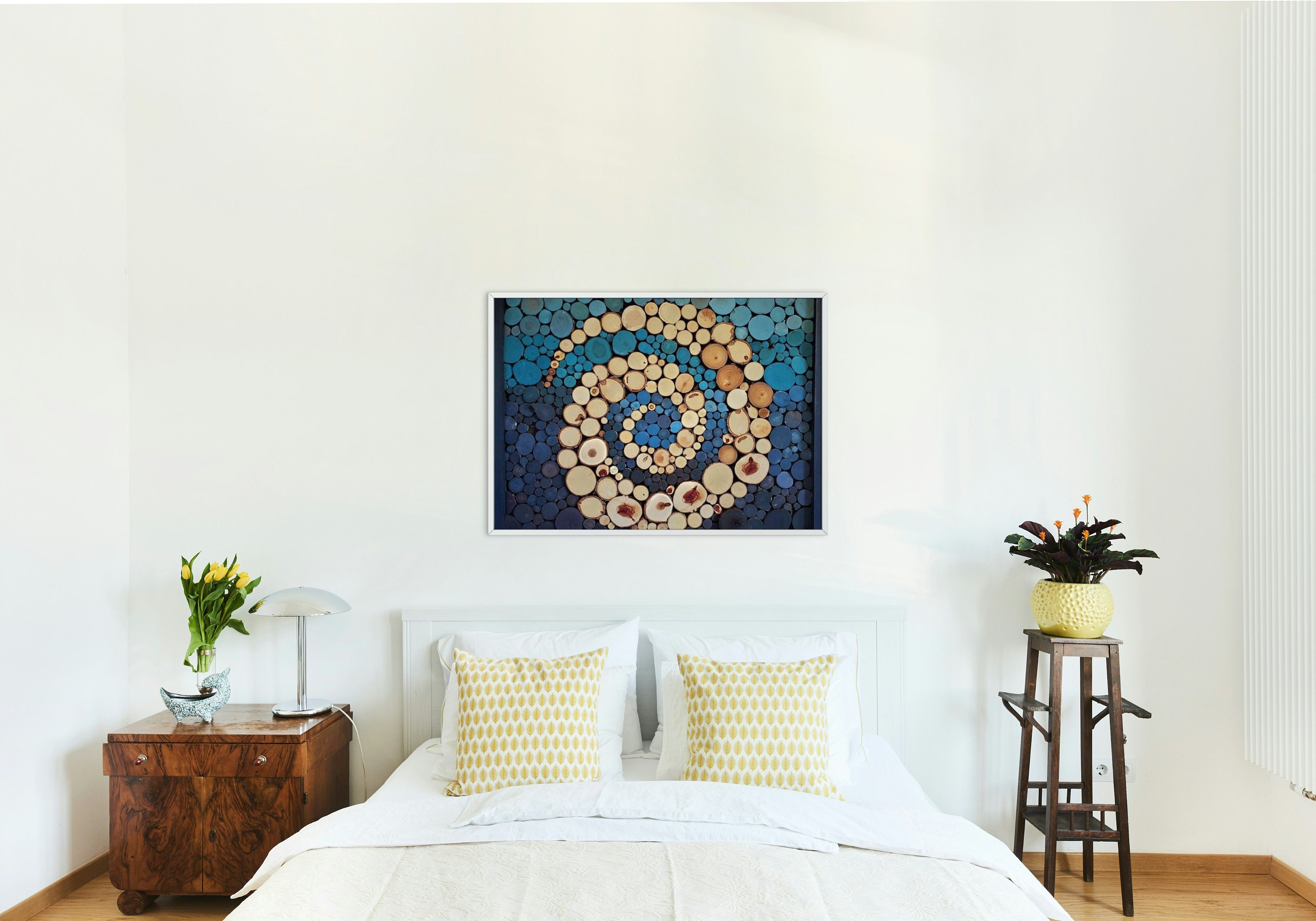 Large Reclaimed Wood Wall Art, Wood Slice Wall Art, Custom wall art, Wood decor
