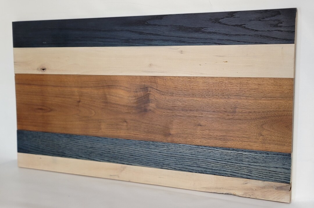 View of Geometric Wood Wall Art, Large Reclaimed Wood Wall Art, Modern Wood ...