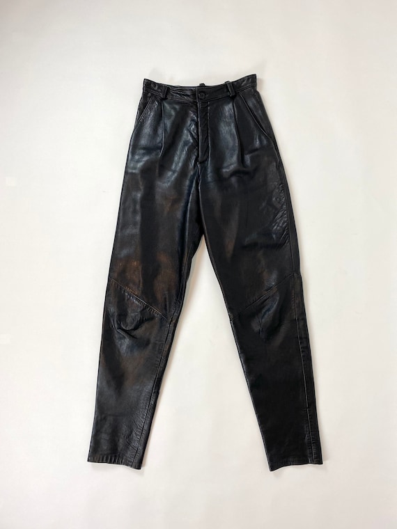 1980s Genuine Leather Pants Size 8