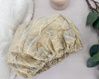 Bonnet de douche en coton bio Coastal Palm