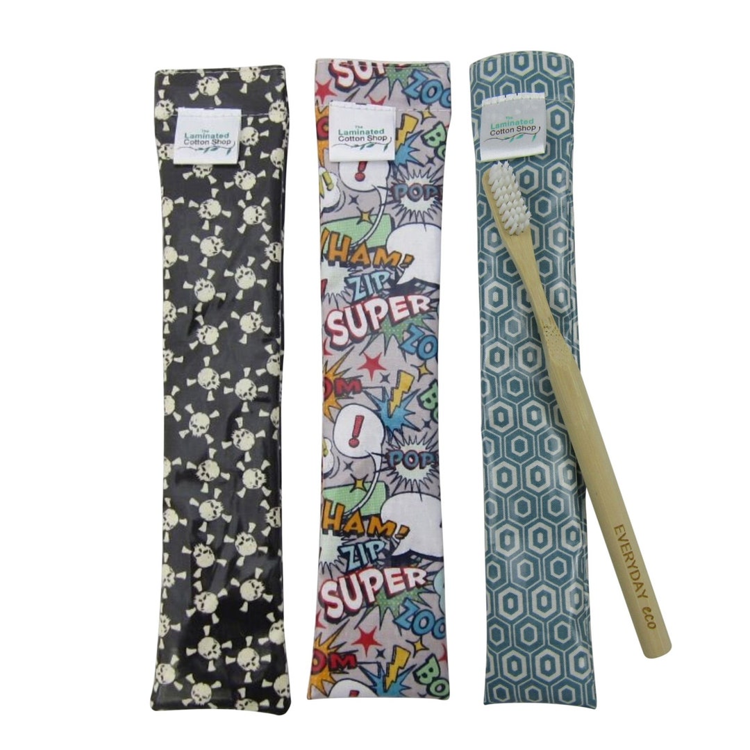 Toothbrush Bag Keeper Waterproof Travel Pouch Laminated Cotton Etsy