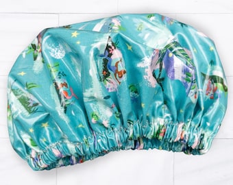 Tropical Island Mermaids Duschhaube aus beschichteter Baumwolle