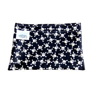 Reusable Snack Bag Set Australia Waterproof Black Skulls image 5