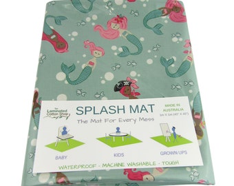Messy Mat Splash Mat Waterproof Mermaids