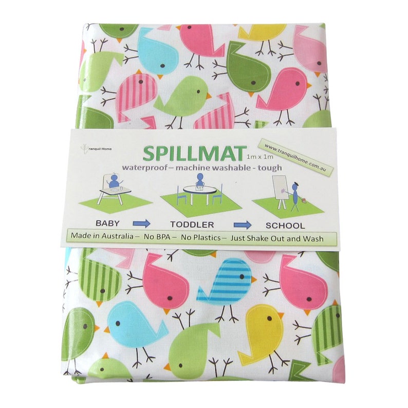 Splat Mat Waterproof High Chair Washable Messy Image 0