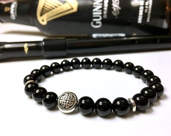 Onyx Irish Bracelet – Celtic Knot, Pub Inspired Jewelry