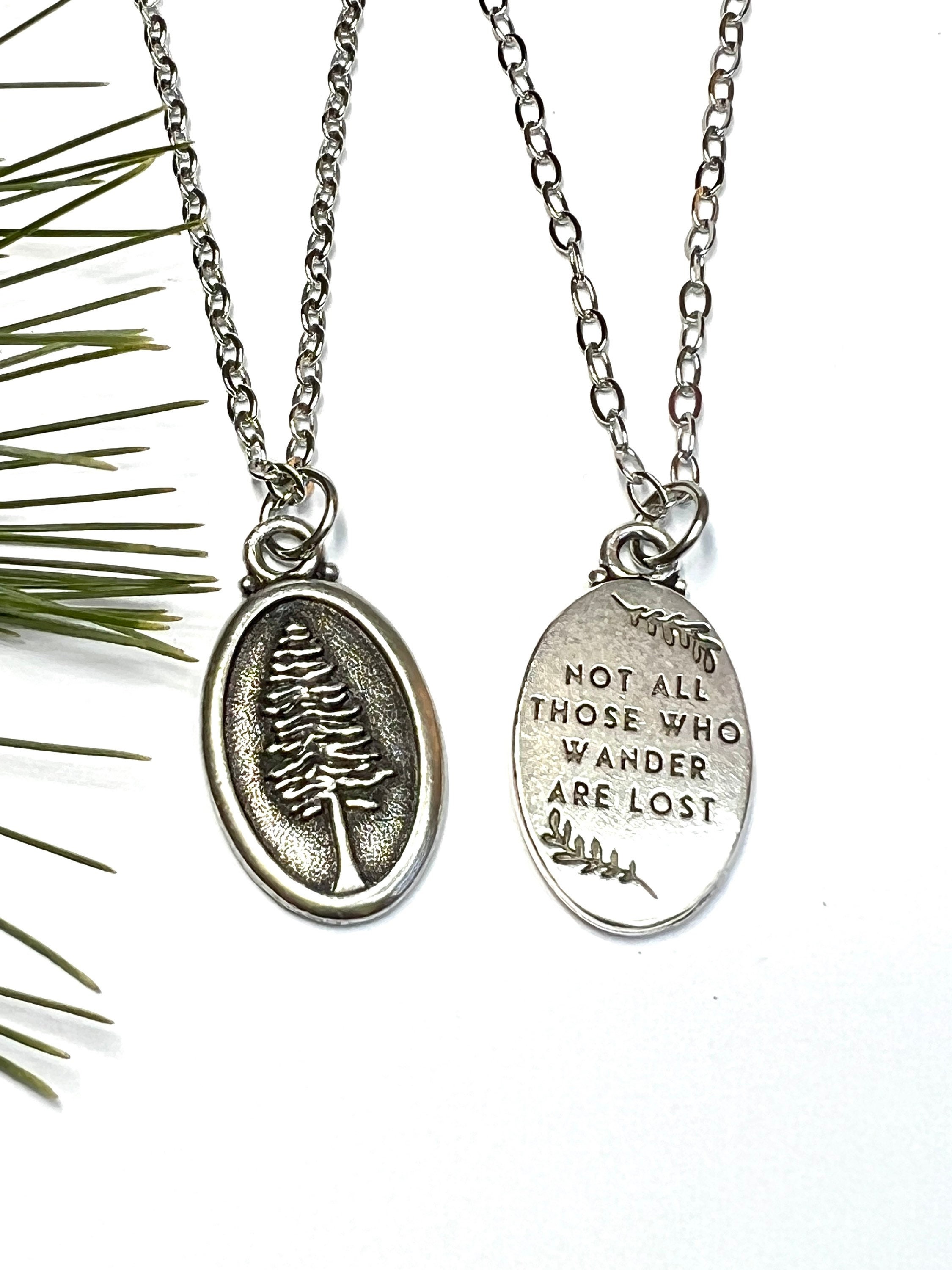 "Not All Who Wander Are Lost" Glass Keychain – Fantasy Wizard Themed Gift With Compass Charm