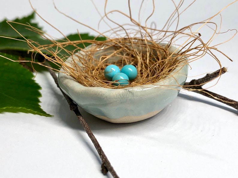 Fairy Garden Robin's Nest Customizable: Turquoise image 8