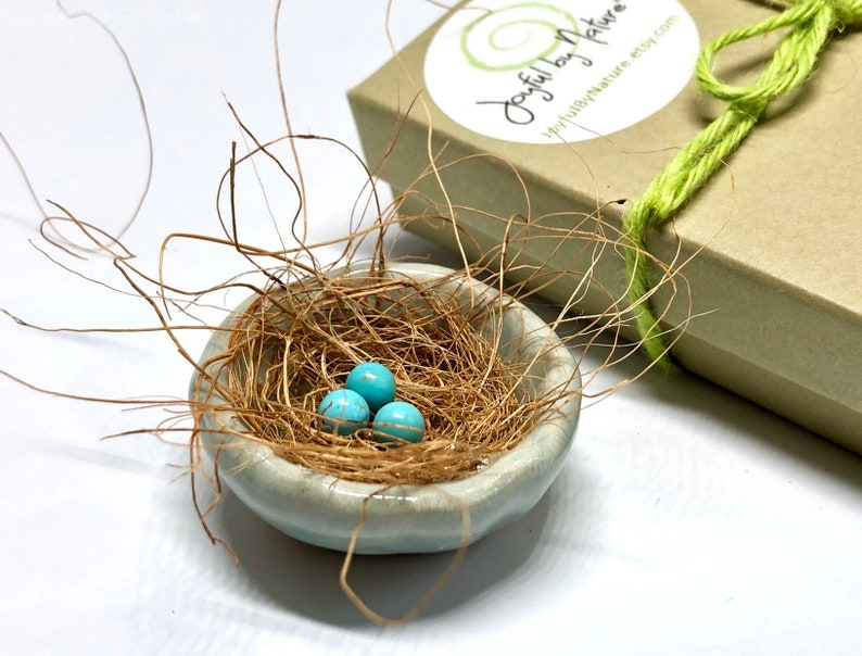 Fairy Garden Robin's Nest Customizable: Turquoise image 7