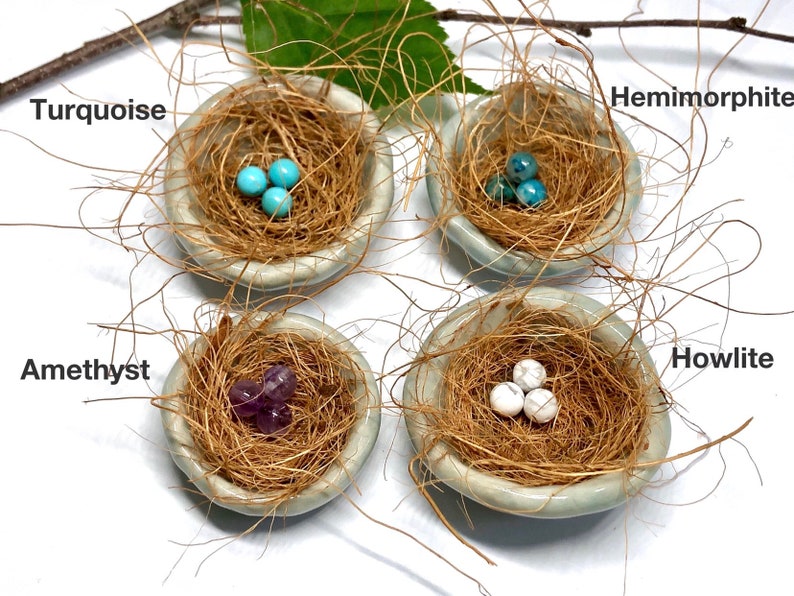 Fairy Garden Robin's Nest Customizable: Turquoise image 1