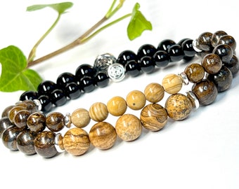 Guinness Lover Gemstone Bracelet – Celtic Knot, Optional Shamrock