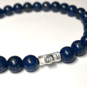 Sterling Silver Cross Bracelet Slim Spiritual Bracelet Customize with Amethyst, Lapis Lazuli, Jade, Onyx & More image 5