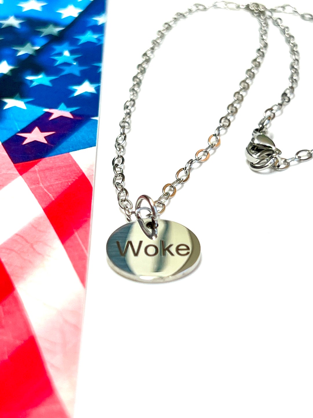 Woke Necklace - Stainless Steel Social Justice Jewelry - Protest ...