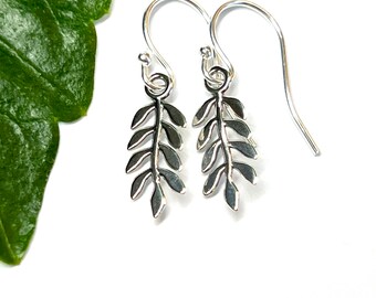 Small Sterling Silver Earrings - Leaf Earrings for Women/Mother’s Day - Minimalist Earrings - Nature Lover Jewelry - Spring Jewelry