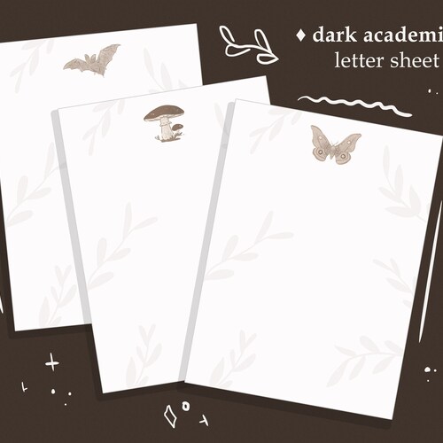 Set of 3 Illustrated Printable Letter Writing Sheets Letter Etsy