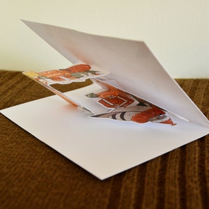 Christmas Pigeon Pop Up Card, Digital Download, Paper Craft, Xmas Pop Up card, Holiday Card, Christmas Postcard image 7