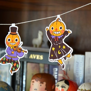 Dancing Pumpkins Printable Halloween Garland, DIY Halloween Decoration, Halloween flag, Halloween Banner, Witch Garland image 5