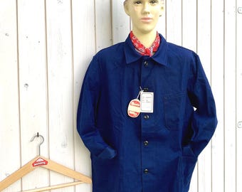Vintage Matisse Blue Atelier Chore Coat | Unisex Bright Cobalt