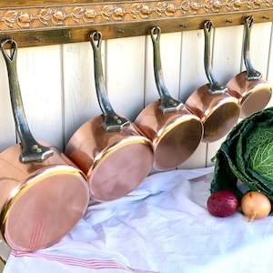 Vintage French Copper Saucepans: GAOR Stainless Steel Cookware Set