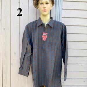 Vintage French Check Shirt: 1960s Deadstock Cotton Workwear