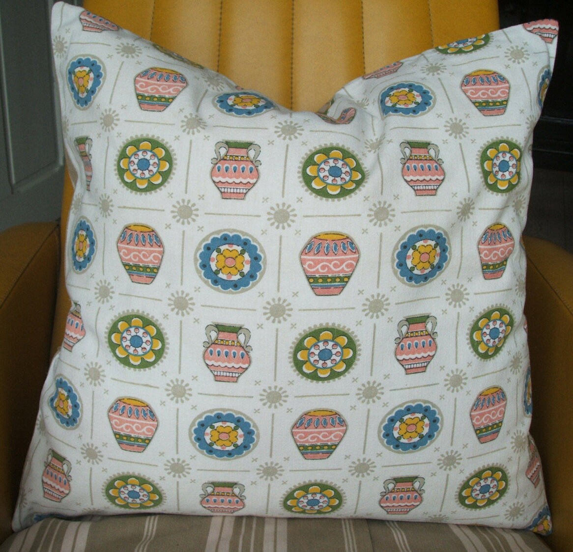 2 Français Rétro Vintage Sixties Coussin Couvertures/Slips 19 1/2 Carré