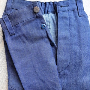 Vintage French New Old Stock Chore pants, jeans, painters pants, size XS, made in France, deadstock workwear afbeelding 8