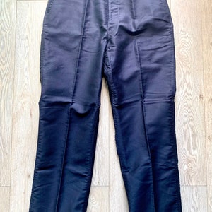 MOLESKIN Black Deadstock French chore pants made in France by Dubure et Deverchere, W39 L32 vintage workwear, painter pants image 7
