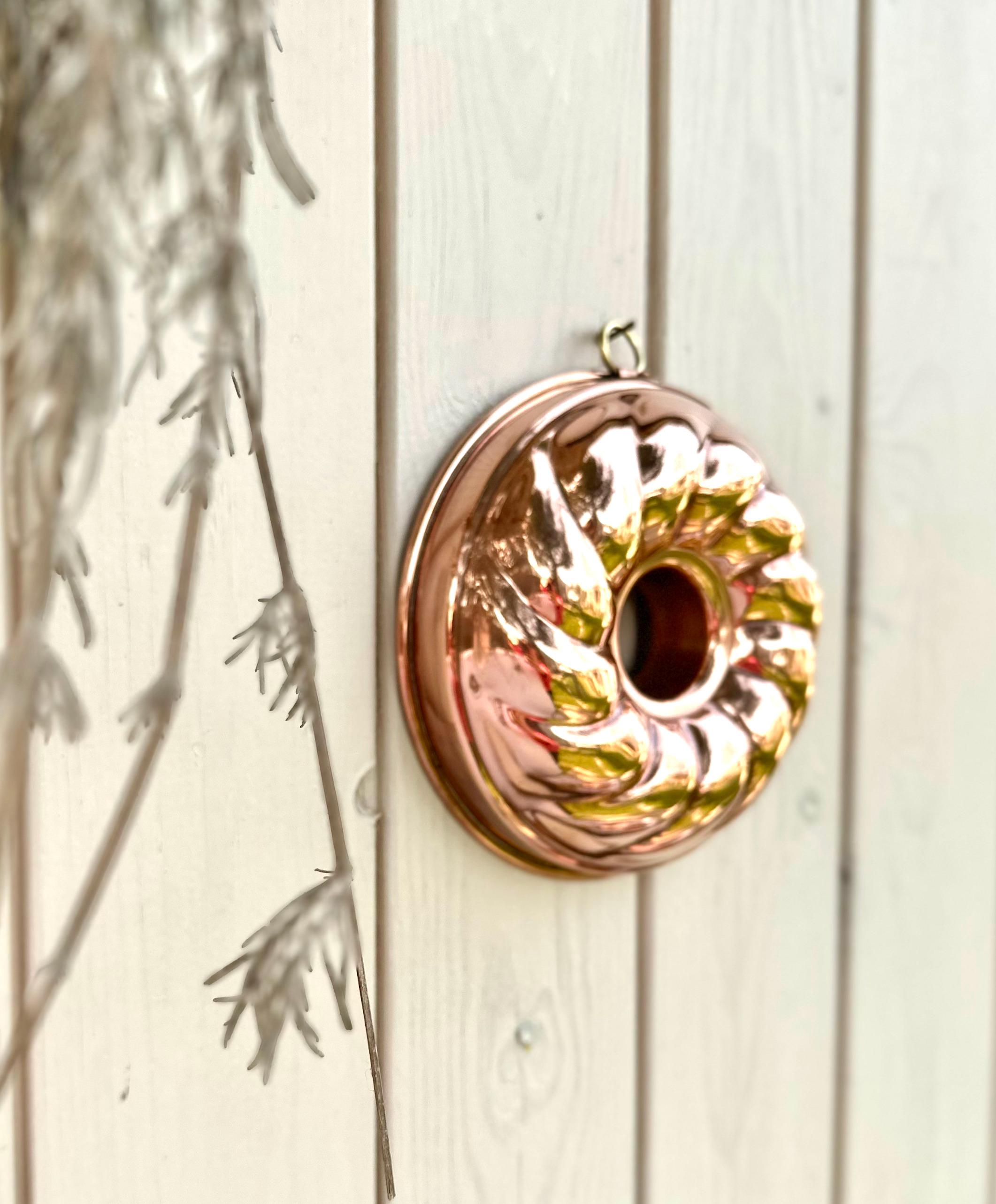 Moule à Gélatine En Cuivre Vintage - Forme Melon Ovale 7 Pouces - Déco Murale