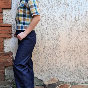 Vintage French New Old Stock Chore pants, jeans, painters pants, size XS, made in France, deadstock workwear afbeelding 9