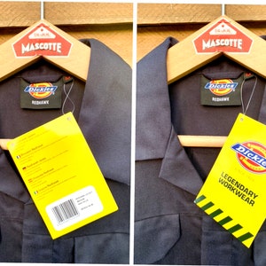 NEW Chore Jacket Dickies &quot;Redhawk&quot; Model, WD954 NV M Size Medium, Dark Navy Blue workwear deadstock