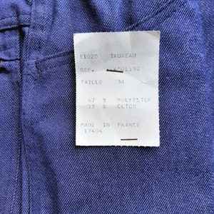 Vintage French New Old Stock Chore pants, jeans, painters pants, size XS, made in France, deadstock workwear afbeelding 7