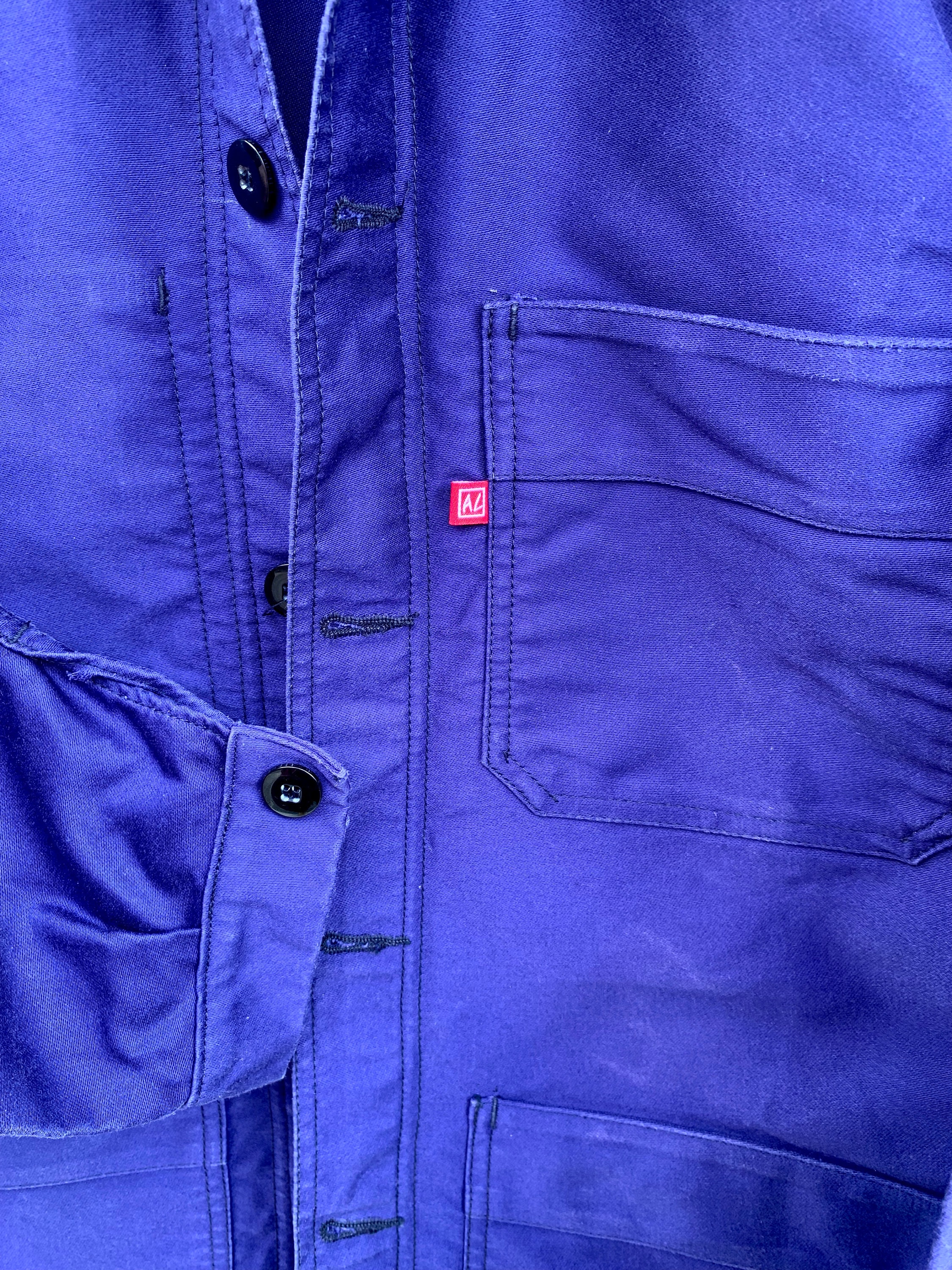MOLESKIN Adolph Lafont Small Size Indigo Blue Chore Coat MOLESKIN Adolph Lafont Small Size Indigo Blue Chore Coat