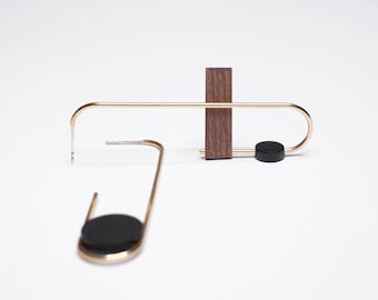 Bauhaus hoop asymmetrical earrings, geometric architectural jewellery, modern, Mix And Match Jewelry