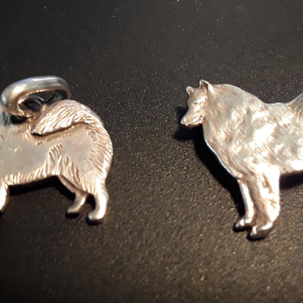 Silver Samoyed pin or pendant