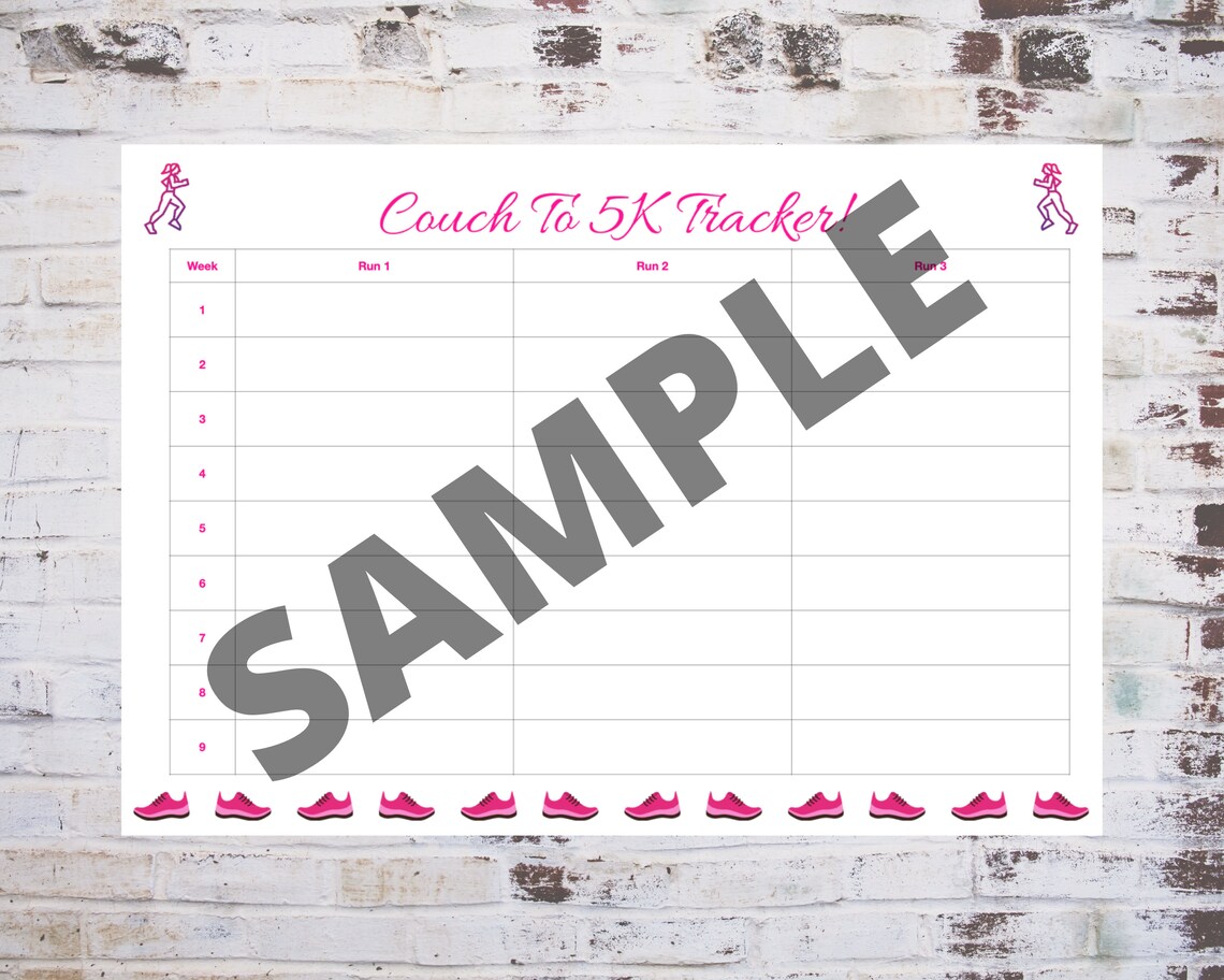 Printable Couch to 5K Training Plan and Printable/editable Tracker ...