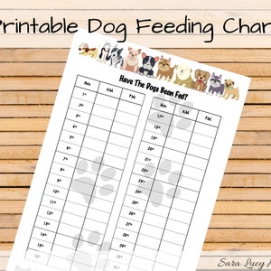 Monatliche Tabelle zum Ausdrucken. Hunde Futter Stundenplan. Tierfutter Stundenplan. Hundefutter Erinnerung. Tierfutter Erinnerung. Denken Sie daran, die Hunde zu füttern.