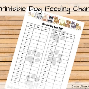 Monthly Printable Dog Feeding Chart. Dog Food Schedule. Pet Food Schedule. Dog Food Reminder. Pet Food Reminder. Remember To Feed The Dog.