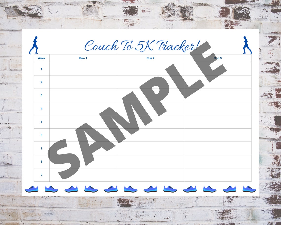 Printable Couch to 5K Training Plan and Printable/editable - Etsy Canada