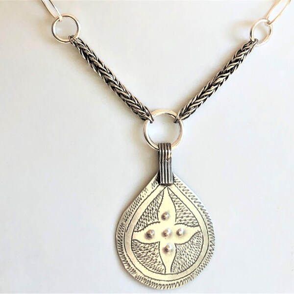 Silberkette Tuareg Silber Schutzsymbol Fatima s Hand