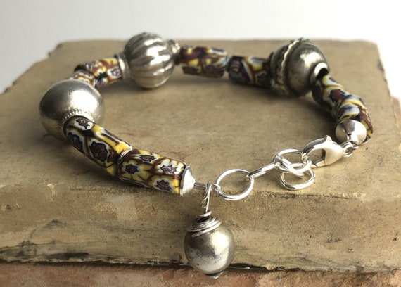 Armband antike Millefiori Perlen  venezianishe Gl… - image 7