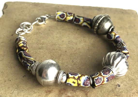 Armband antike Millefiori Perlen  venezianishe Gl… - image 8