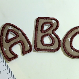 Embroidery file mini letters, appliques mini 4.5 cm high
