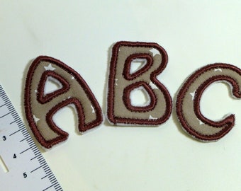 Embroidery file mini letters, applications mini 4.5 cm high